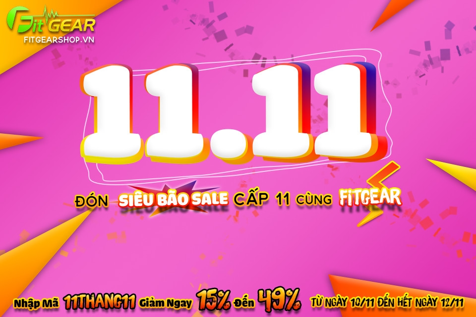  Đón siêu bão sale cấp 11 cùng fitgearshop 