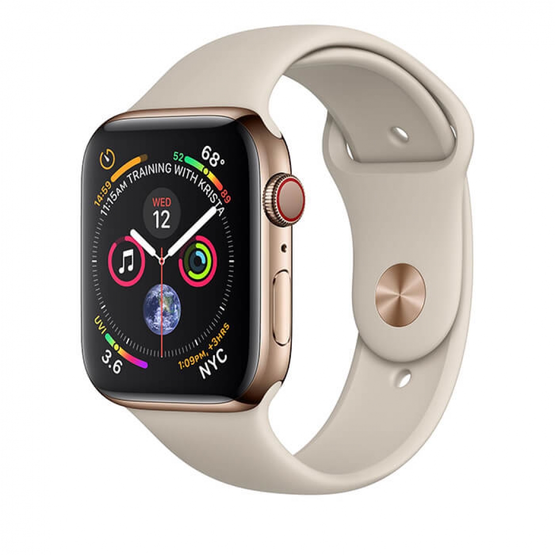 Apple Watch Series 4 Steel Case with Sport Band (GPS + Cellular)