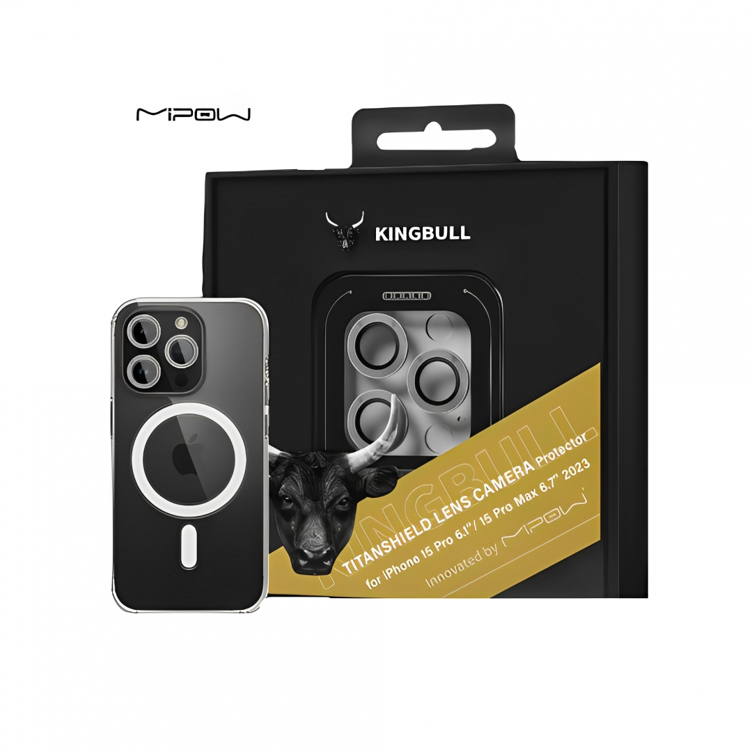 CƯỜNG LỰC CAMERA MIPOW KINGBULL TITANSHIELD PROTECTOR IPHONE 15 PRO/ 15 PROMAX GREY