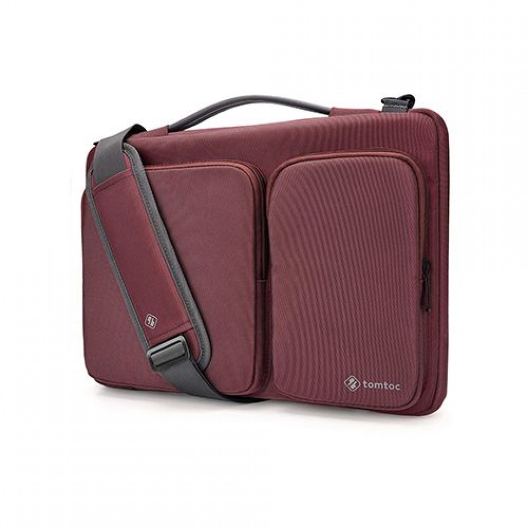 Túi chống sốc TOMTOC shoulder bags Macbook Pro 13 inch - New Dark Red A42-C02
